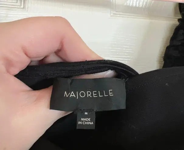 Majorelle Dove Dress Revolve Puff Sleeve Black Mini Party Cocktail LBD Sexy