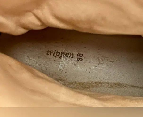 Trippen Metallic Leather Mid Rise Ankle Boots Size 36/6