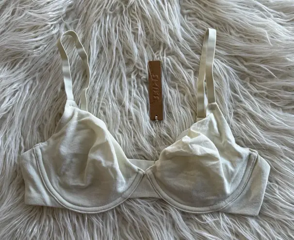 SKIMS Cotton Jersey T-shirt Bra Bone Size 34D