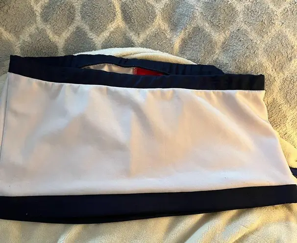 January 7 Red and White Crop Top