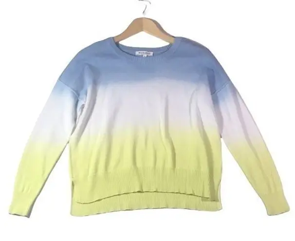 Workshop Republic Clothing Yellow/Blue/White Crew Neck Sweater Size XS