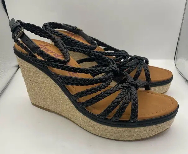 Zodiac leather braided straps espadrille wedge sandals women Size 10M