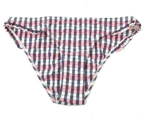 Topshop  Women's Size US 8 Plaid Bikini Bottom Pink White NWOT