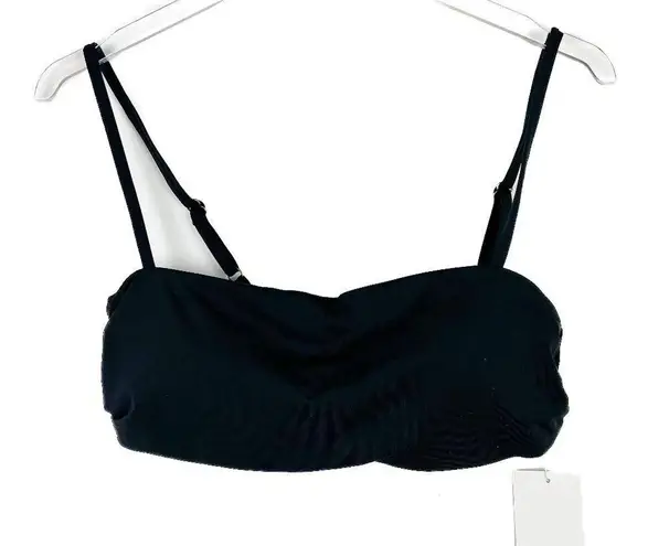 ANDIE NWT Swim The Newport Top Bikini Top Flat Black Size Large L NEW