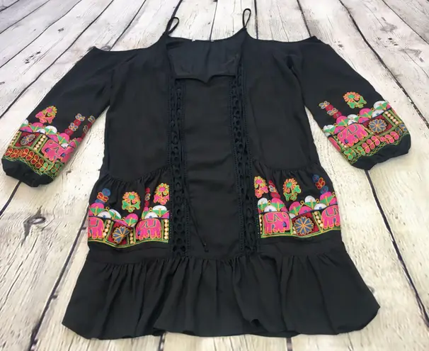 Vava by Joy Han Gabi Cold Shoulder Embroidered Dress