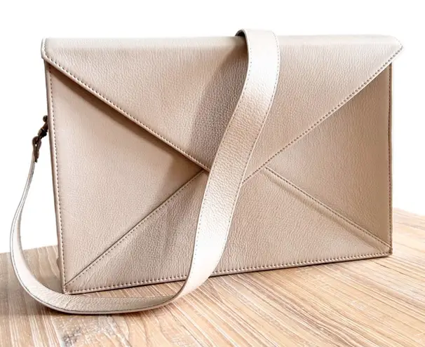 TAH Angelina Marie Portland Oregon The Envelope Oscar Leather Shoulder Bag Blush Pink