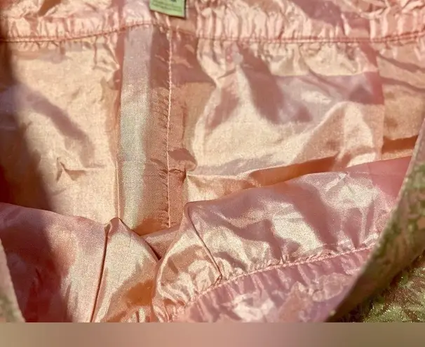 Twenty One Pink & Gold Metallic Embroidered Skirt