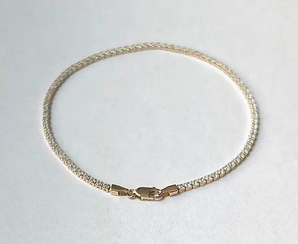 Tehrani Jewelry 14K Real Gold Tennis Bracelet