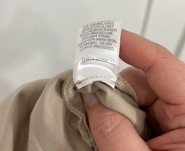 Pendleton Vintage 90s Size 14 Beige Khaki High Rise Cropped Chino Trouser Pants