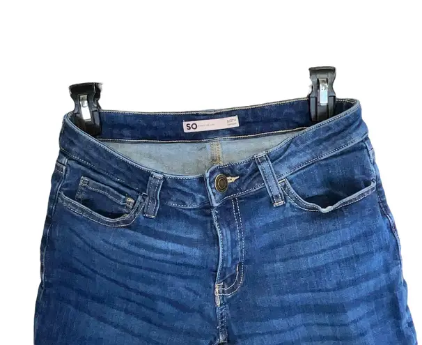 Bermuda SO Stretchy  Cuffed Blue Jean Shorts Juniors 5/27