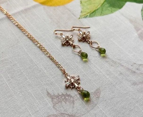 Czech Glass Cross Shape Forest Green Olive Boho Mini Hoop Dangle Casual Earrings