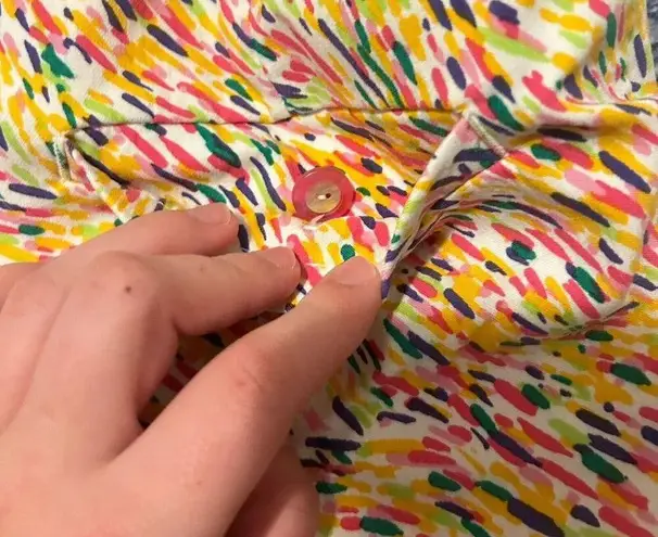 EP New York Rainbow Spotted Shorts Womens SZ Small S Golf Tennis Pockets Red