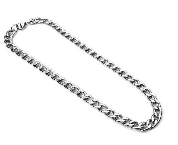 Link Chain Necklace for Men Women Streetwear Unisex Hip Hop Style Silver