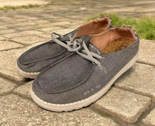 Hey Dude Wendy Boho Grey Silver Accents US Women's US 10 EU 41 UK 8 Comfy