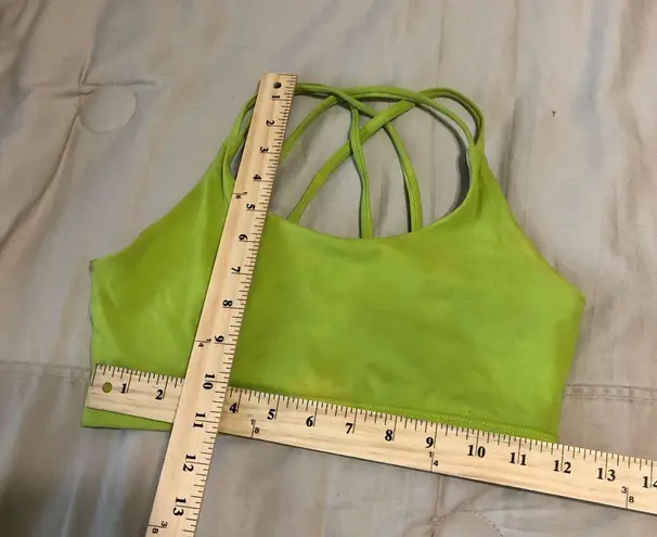 RUNNING GIRL Women's Strappy Sports Bra Sexy Cross Back Bra size xsmall Green