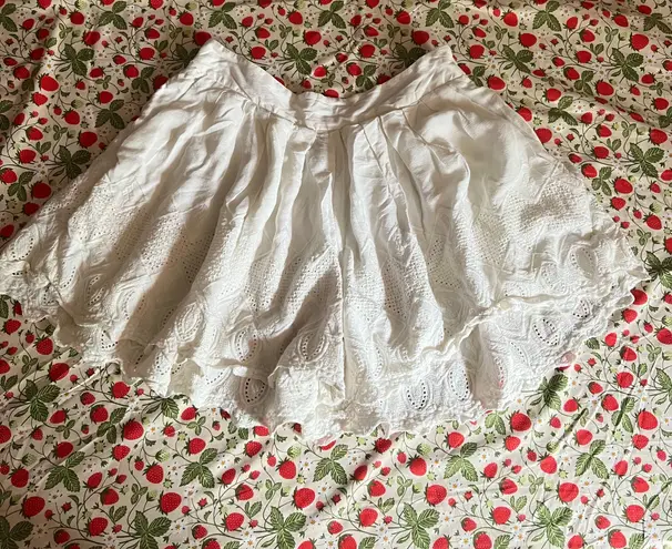 Free People White Flowy Shirt