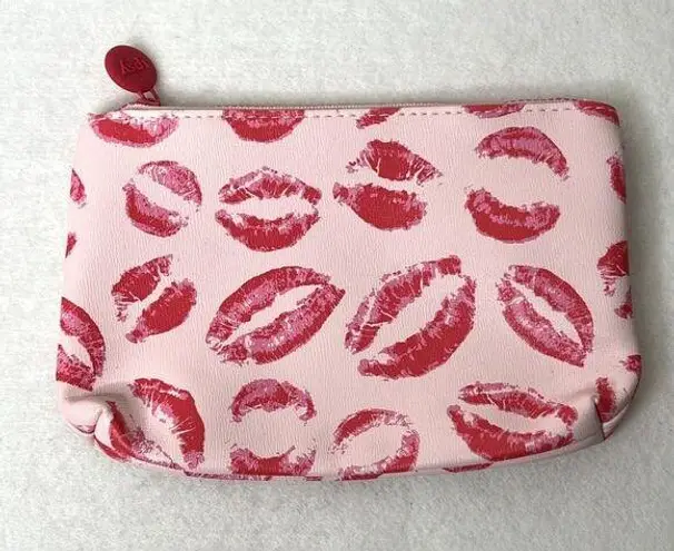 Pink Lipstick Lip Patterned Makeup Bag