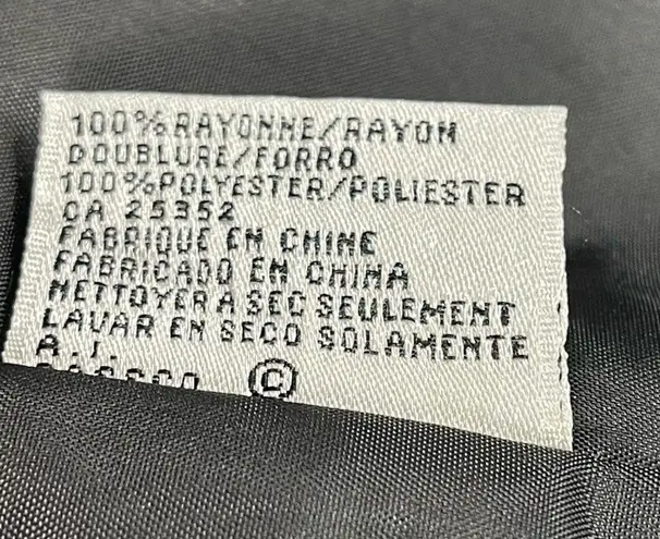 Le Suit Vintage II Red/Black Buffalo Plaid Blazer Contrast Collar Size 8