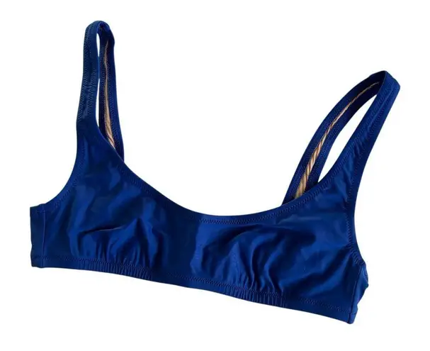 J.Crew Heritage Royal Blue Scoopneck Bikini Top Women's Swimwear Size Small NWT