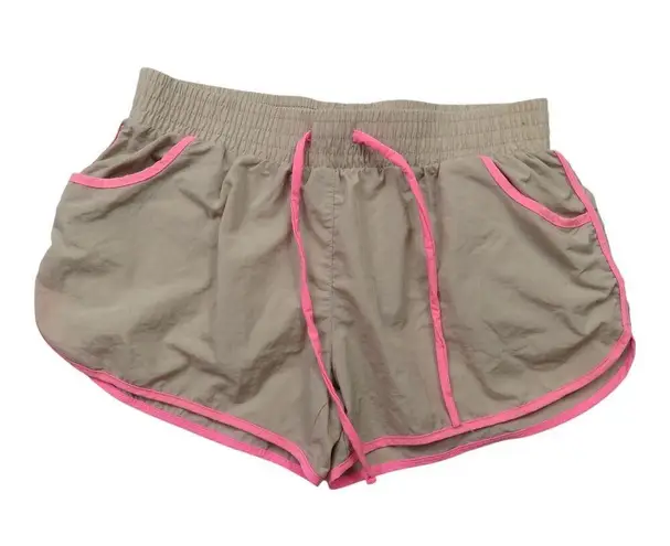 Y2k Cocorave Neon Pink Tropical Bikini Top & Swim Shorts Medium Floral Hibiscus