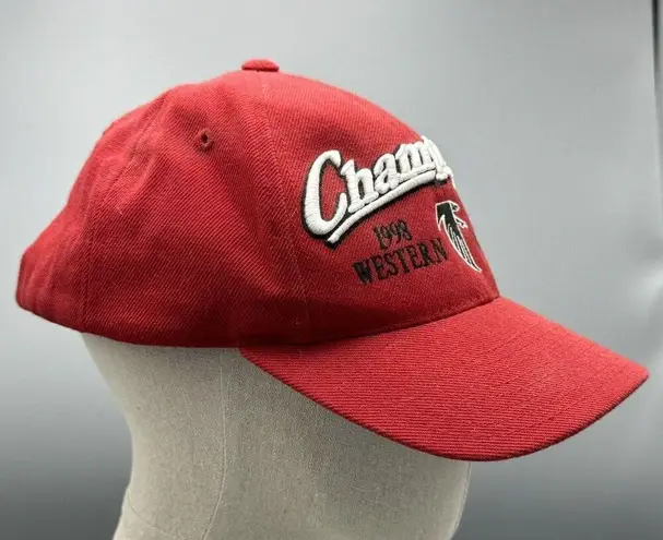 NFL Atl Falcons 1998 NFC Western Division Champions Red Baseball Hat Adjustable Size 0