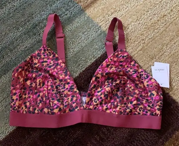 Auden Unlined Red Geometric Triangle Bralette Criss