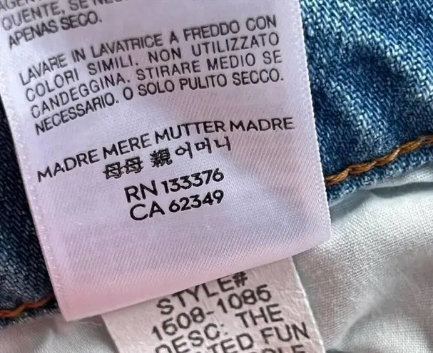 Mother SNACKS The Pleated Fun Dip Puddle Wide Leg Jeans Women’s Size 33 Blue