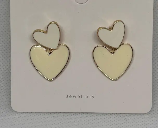 Sweet Heart Shape Titanium Steel Earrings Gold