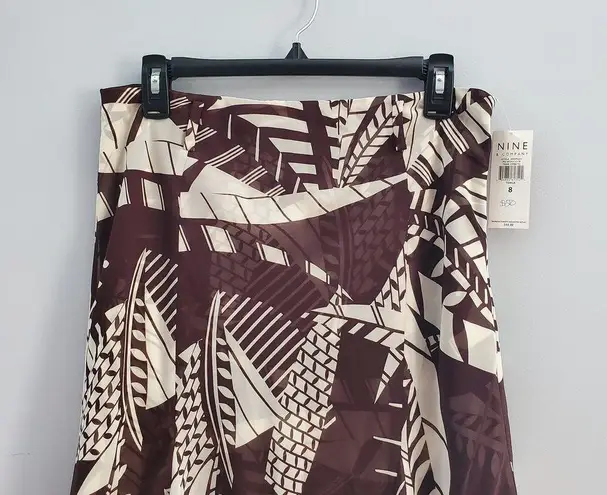 Nine & Company Tonga Graphic Circle Skirt 8 Brown