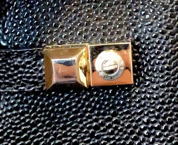 Henri Bendel CARLYLE Caviar Tumbled Black Leather Satchel Tote Crossbody