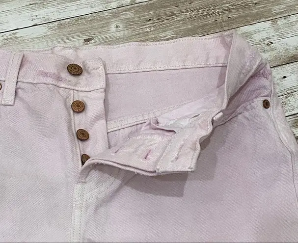 Levi's Levi’s Button Fly Pink Cut-off Denim Shorts 27