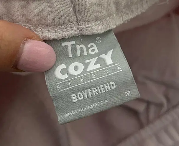 TNA Cozy Fleece Boyfriend Sweatpant Pink Size M