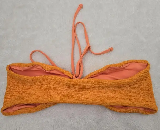 ONEONE Swimwear  Bandeau Keyhole Bikini Top size Large Golden Orange Beach Swim