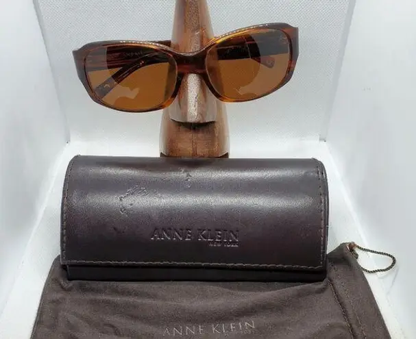 Anne Klein Ann Klein Brown Tortoiseshell Sunglasses, Case, & Dust Bag