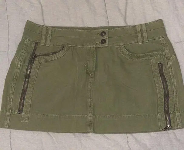 Garage Mini Skirt W/ Cargo Pockets (Deep Lichen Green)