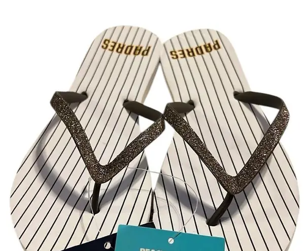 REEF NWT Women’s Cushion Stargazer Flip Flop Glitter San Diego Padres Size 9
