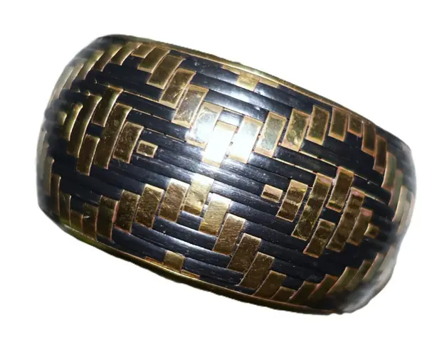 Brass Black Bangle Bracelet