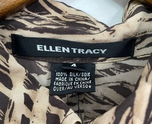 Ellen Tracy 100% Silk Sequoia Midi Dress