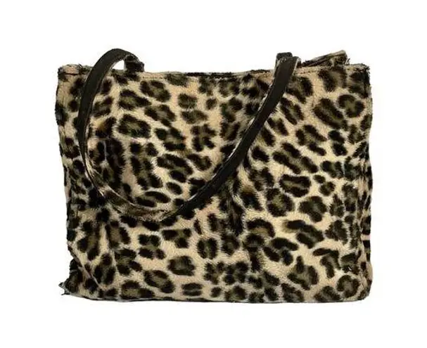 MetroStyle Leopard Faux Fur Mini Tote