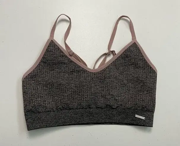 ECHT Sports Bra Textured No Padding Unlined Sweet Heart Neckline Pink Black Grey