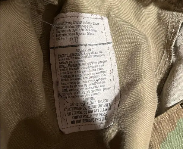 Army Camo Cargo Pants Size XL