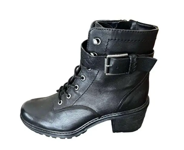 Zodiac  Gemma black leather combat boots Size 9.5