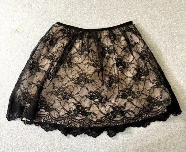 Victoria's Secret Victoria Secret Skirt Womens Size 4 Mini Black Lace Goth Grunge Y2K Whimsigoth