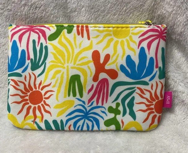 Ipsy Multicolor Makeup glam Bag April 2025 design White