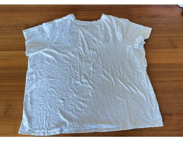 Woman Within Top 3X Floral Embroidered Shirt