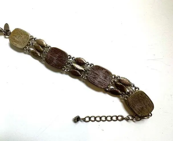 Coast gold tone rhinestone bracelet Brown