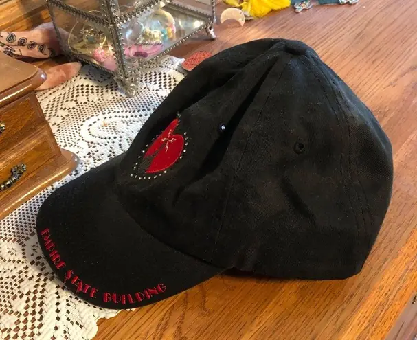 Empire State Building New York City Bedazzled Black Baseball Cap