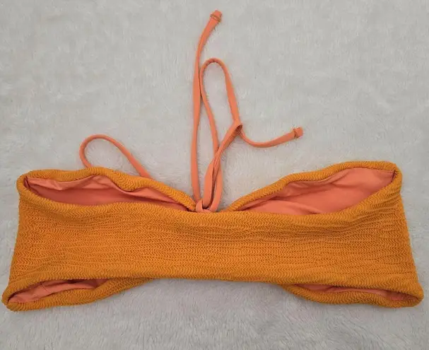 ONEONE Swimwear Bandeau Keyhole Bikini Top size Large Golden Orange Beach Swim