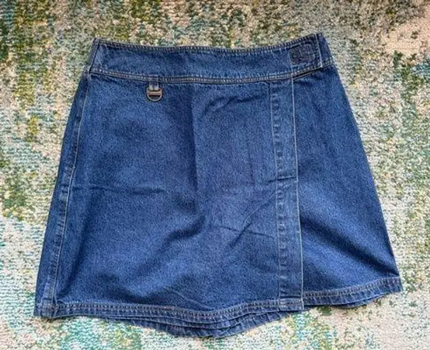 Vintage Y2K Tapemeasure denim jean skort, size 12 Blue