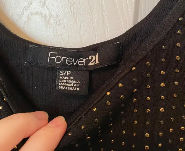 Forever 21 Gold Studded Mini Dress